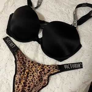 Victoria!s Secret Shine Strap push up bra & Panty